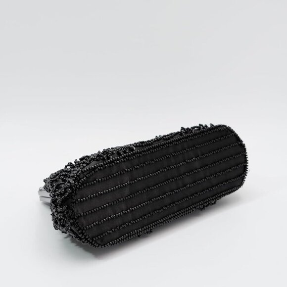 Vintage floral leaf beads sequins evening bag Elegant Clutch for Women for Bride - Picture 6 of 8